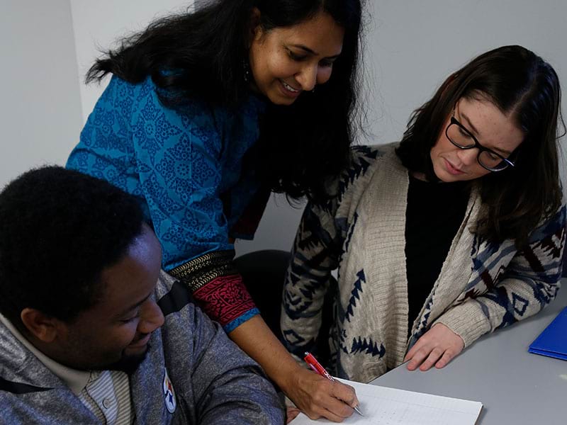 Students and Instructor in class