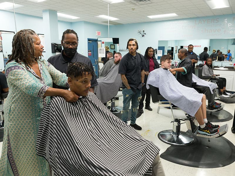 CCAC Barbering Program Classroom