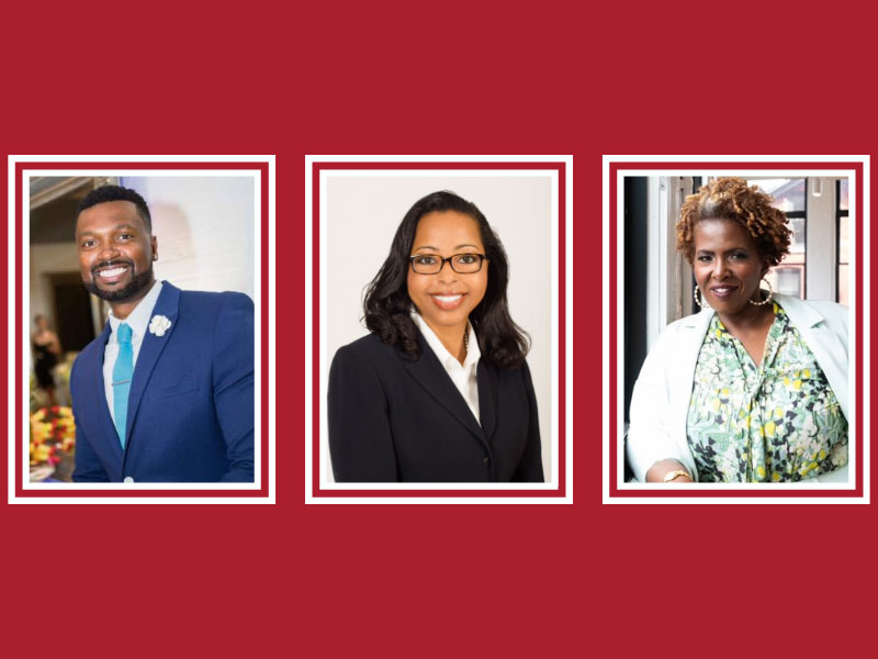 Dr. Vladimir St. Surin: dean of students, student life and engagement; Dr. Tiffany Evans: dean of students, student success; Juel L. Smith, associate dean of sciences. 